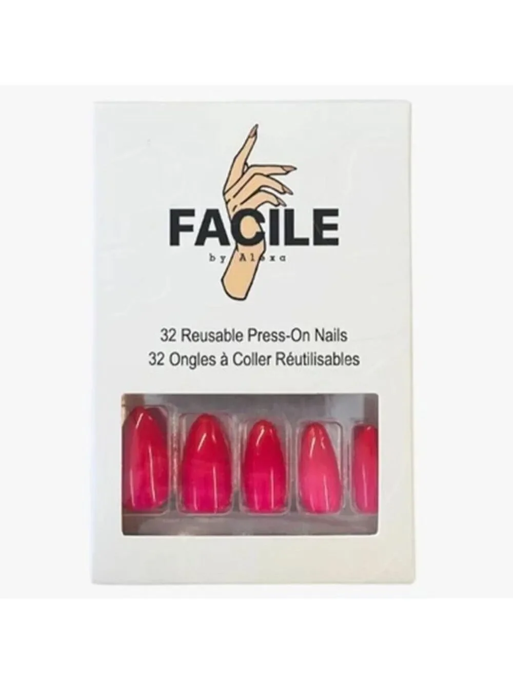 Facile DIRTY SHIRLEY Faux Reusable Press On Nails | NEW | Gel Effect | Ombré